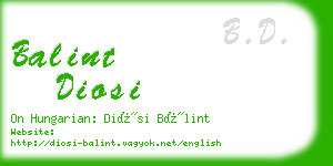 balint diosi business card